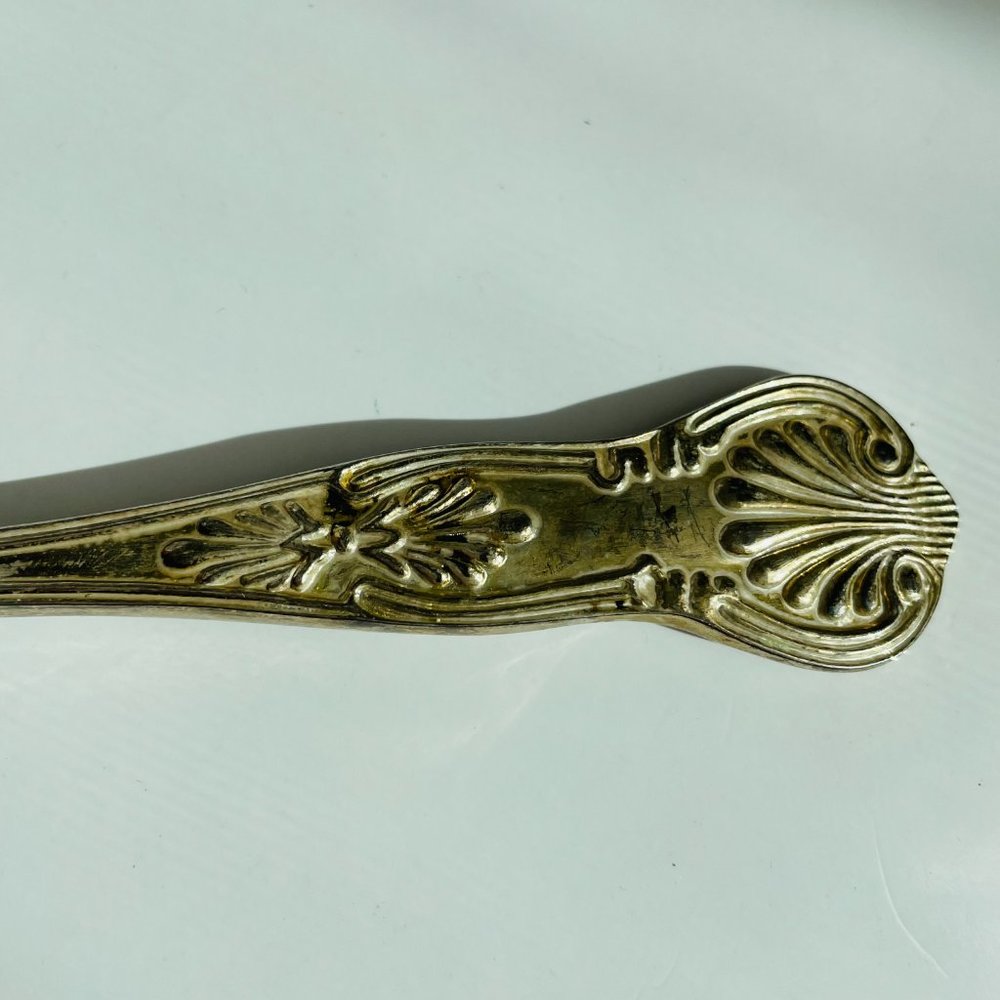 Vintage EPNS England Sheffield King Silverplate Serving Utensils Pasta Spoon - Picture 2 of 7